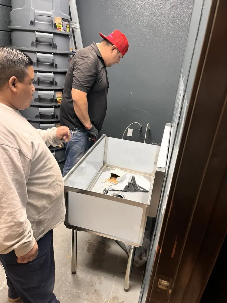 Commercial plumbing and sink installation in Oberlin